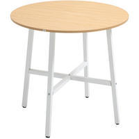 ESSTISCH 80/76 cm in Naturfarbe mit Metallgestell - Braun, Holzwerkstoff (80/80/76cm) - Flora Grace