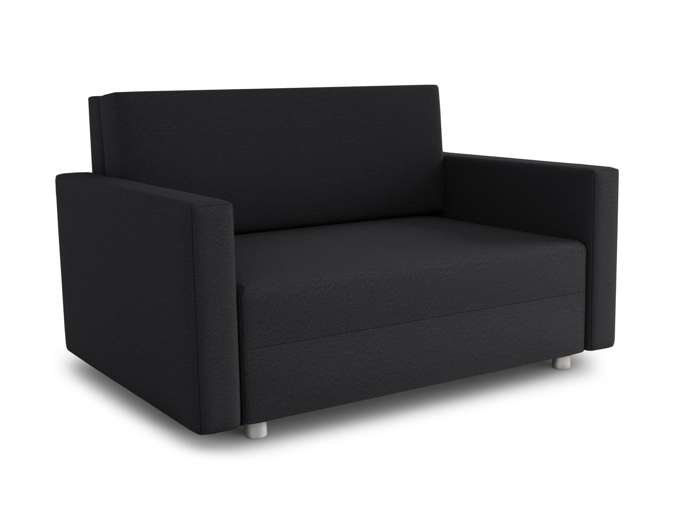 SCHLAFSOFA Pura Maxi - Silberfarben/Schwarz, Holz/Kunststoff (142/83/105cm)