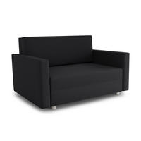 SCHLAFSOFA Pura Maxi - Silberfarben/Schwarz, Holz/Kunststoff (142/83/105cm)