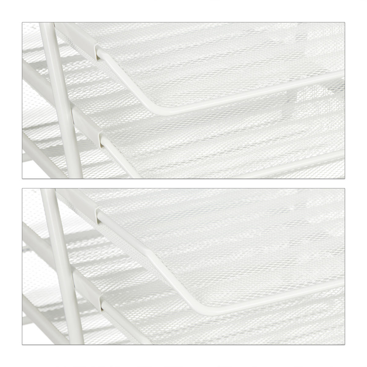 UKLADANIE dokumentov - biela, kov (29.5/26.5/35.5cm) - Relaxdays