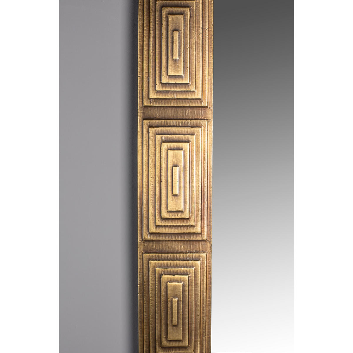 WANDSPIEGEL Volan 70x110 cm Gold - Goldfarben, Holzwerkstoff (70/110/4cm) - Dutchbone