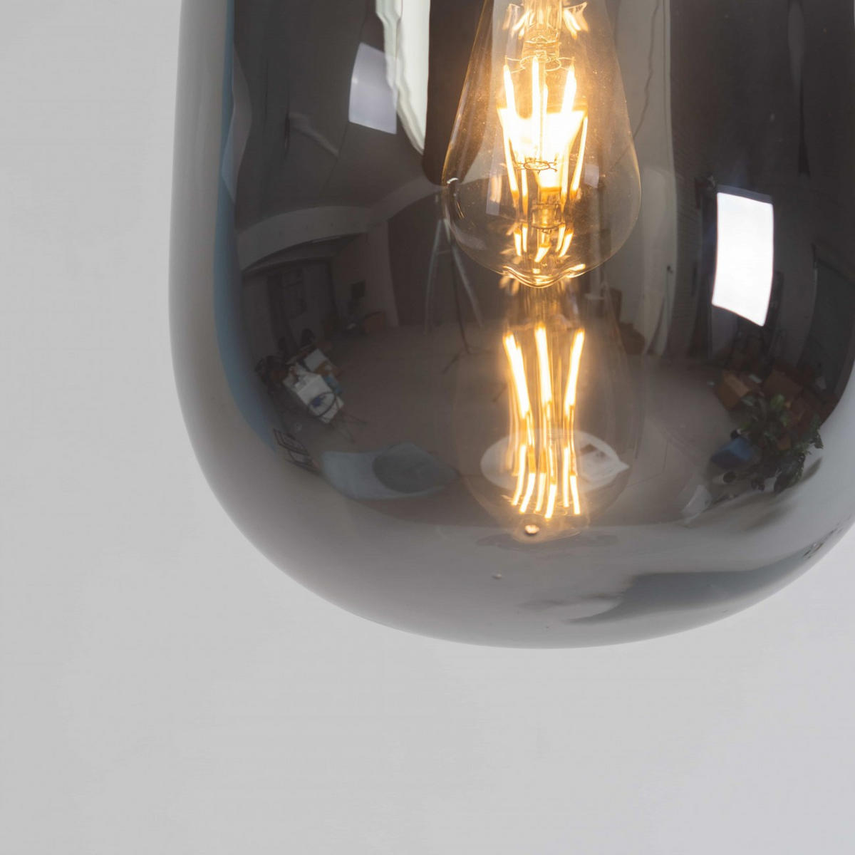 HÄNGELEUCHTE Tamale, Rauchgrau, 30cm - Grau, Glas (25/25/30cm) - KOSILUM