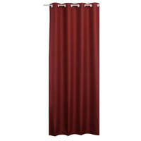 VORHANG Leinenoptik 130 x 245 cm blickdicht Ösen Rot - Rot, Textil (130/245cm) - TiborTex