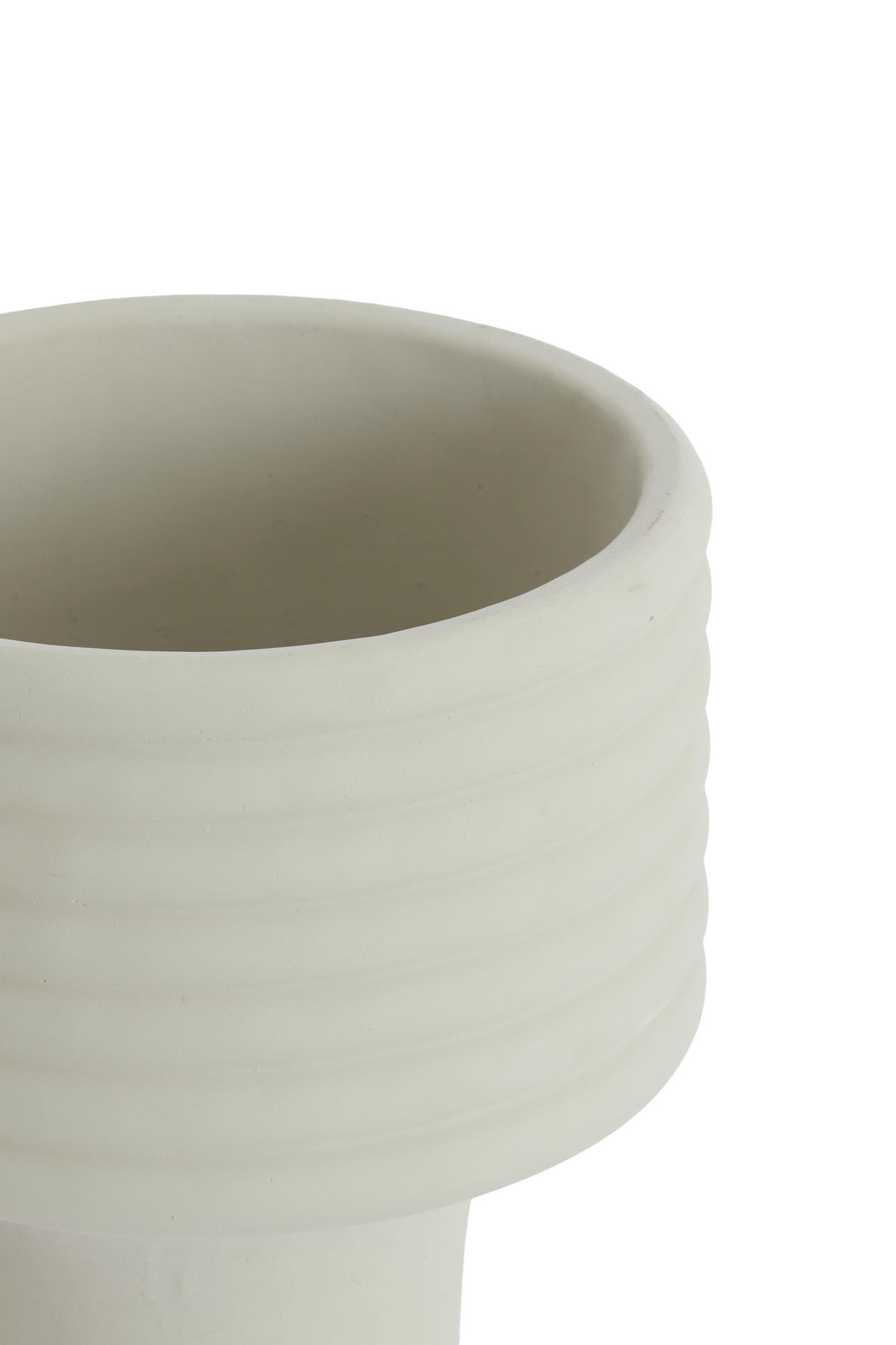 VAZE Sylva Weiß 24/24/35 cm - Weiß, Keramik (35cm) - Light & Living