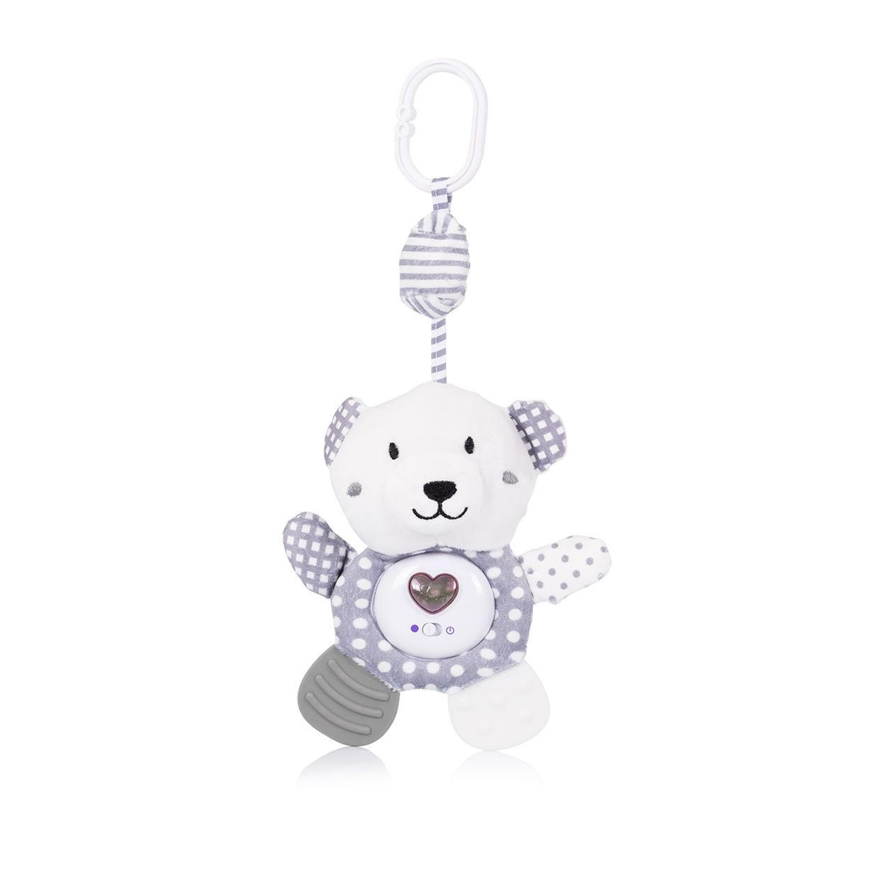 MUSIKMOBILE kleine Tiere grau weiss Plüschtiere, Licht, Beißring, ab Geburt, 15 Melodien, kompakt - Grau, Kunststoff (17/38/6cm) - Chipolino