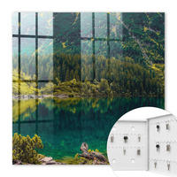 SCHLÜSSELBOX Weiß 30x30 cm – Türöffnung nach rechts - Bergidylle - Grün, Metall (30/30/5cm) - TULUP
