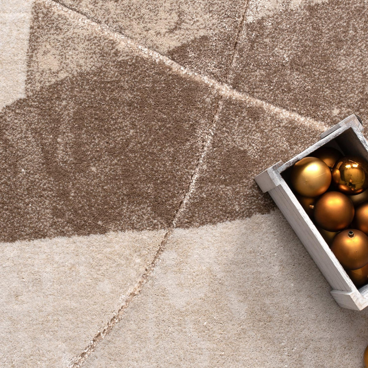 KURZFLORTEPPICH, abstrakt, aus Polypropylen, Florhöhe 11 mm, Beige, 120 x 160 cm - Beige, Textil (120/160cm) - KADIMA DESIGN