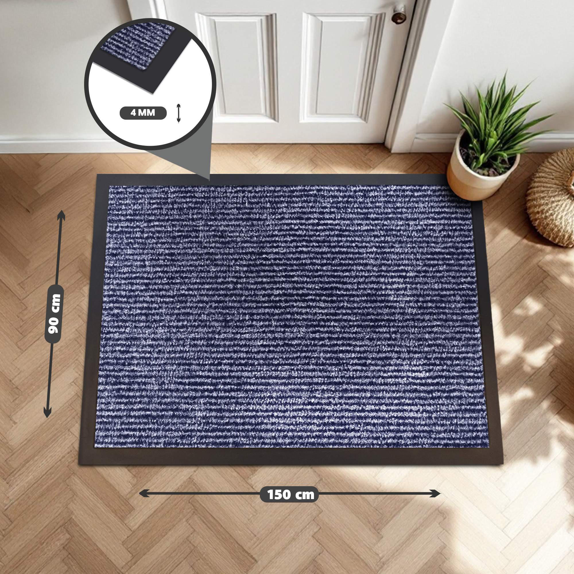 SCHMUTZFANGMATTE PALERMO - Blau, Textil (90/150cm) - WohnDirect