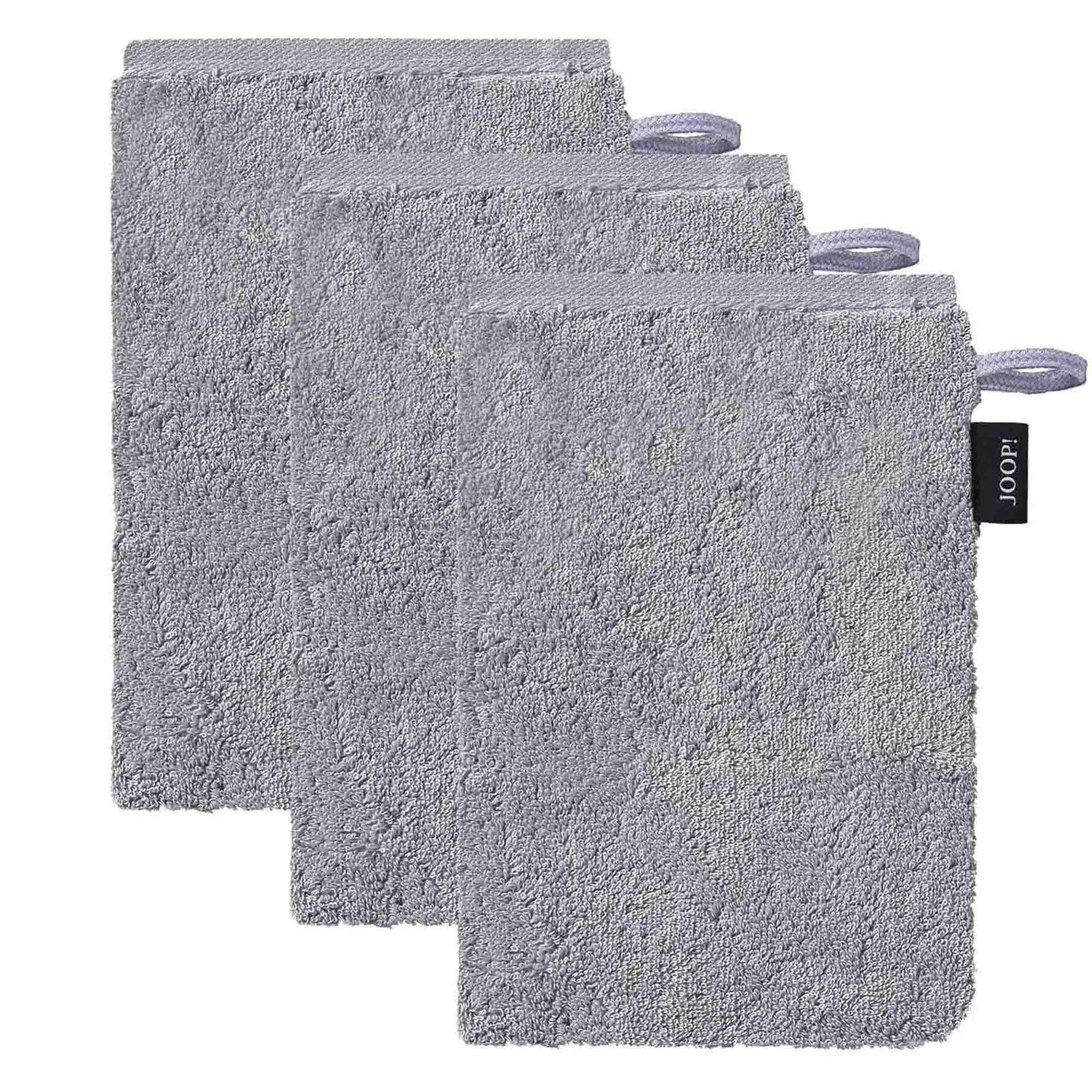 WASCHLAPPEN Unisex Doubleface Grau 3er Pack Baumwolle - Grau, Textil (22/16cm) - Joop!