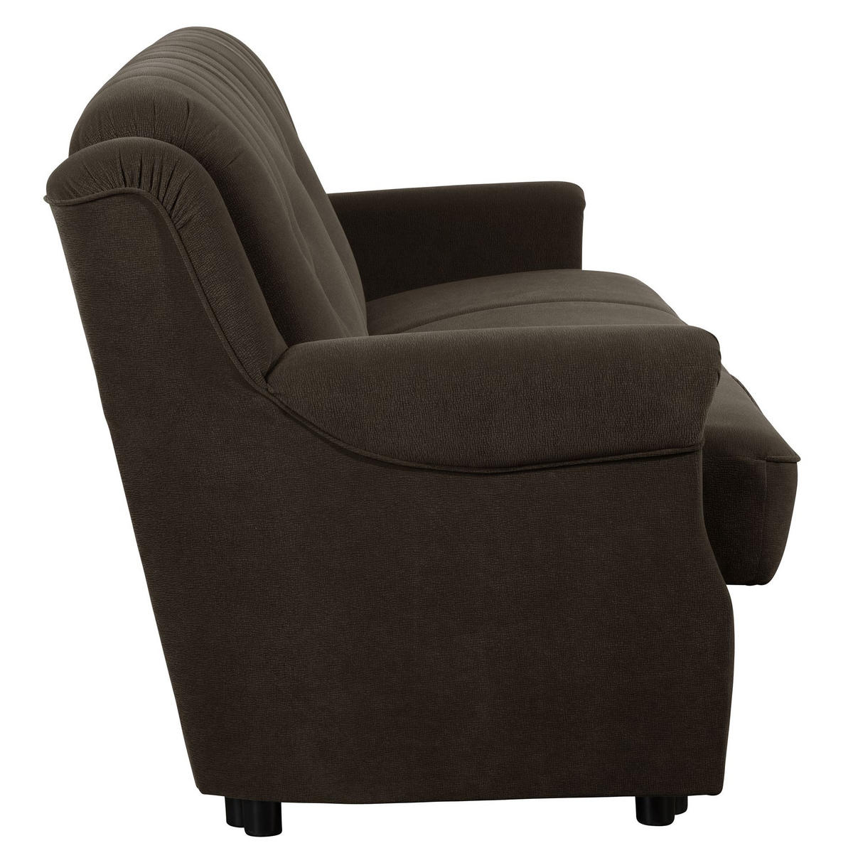 SOFA 3-Sitzer mit Bettfunktion Kaylyn Flockstoff braun - Braun, Kunststoff (83/89/207cm) - 58aufmkessel