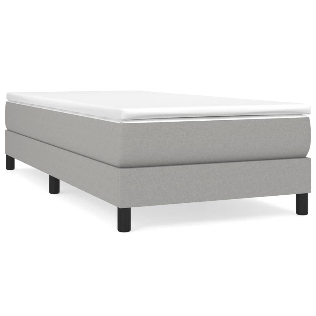POLSTERBETT Quinlan 100/203 cm - Hellgrau, Holzwerkstoff (100/200cm) - Nettlife