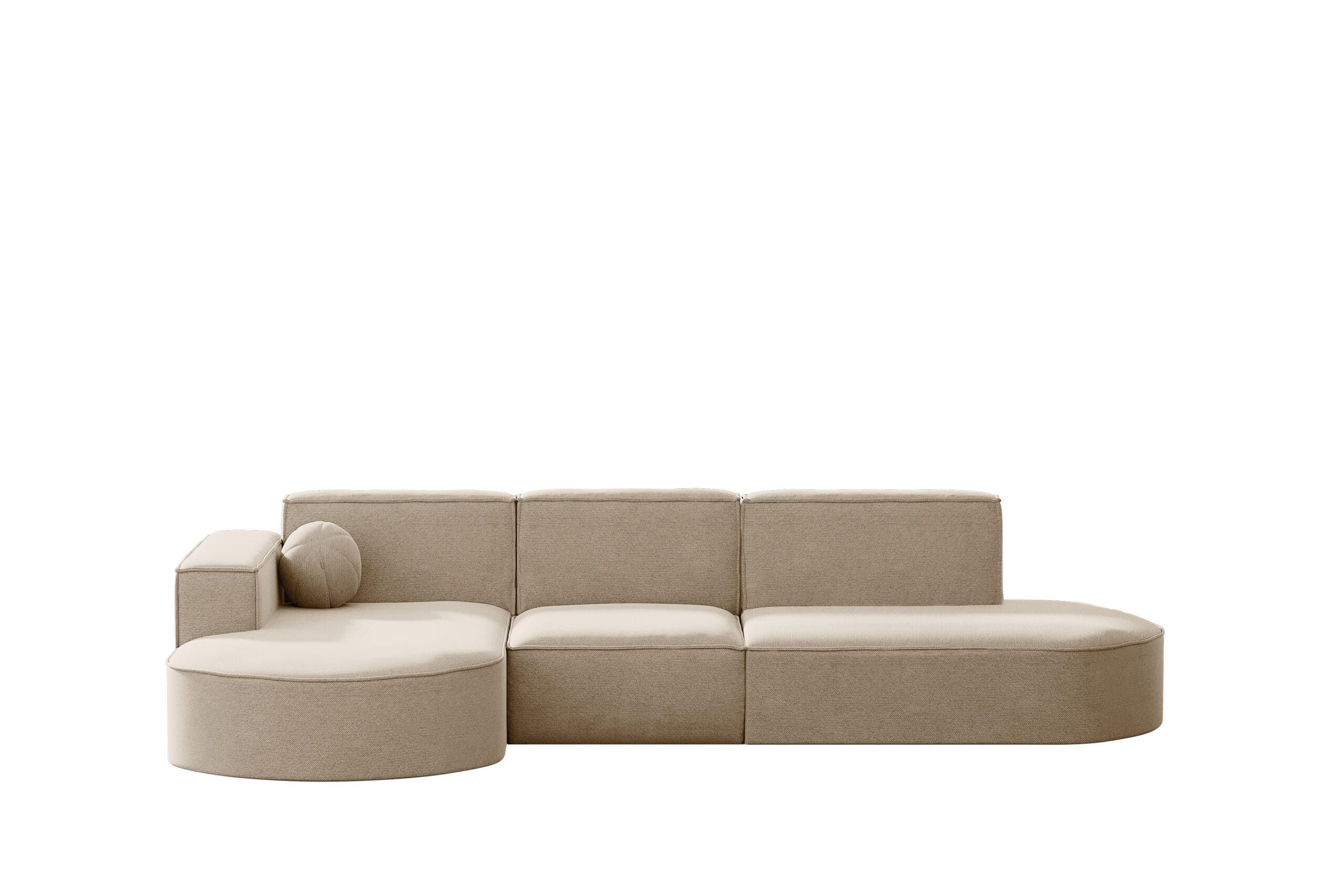GARTENECKSOFA L-Form Garten Modena L Patio Beige Links - Beige, Holz/Textil (165/78/296cm) - Kaiser Möbel