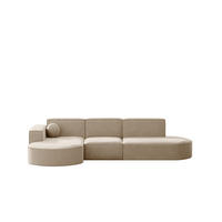 GARTENECKSOFA L-Form Garten Modena L Patio Beige Links - Beige, Holz/Textil (165/78/296cm) - Kaiser Möbel