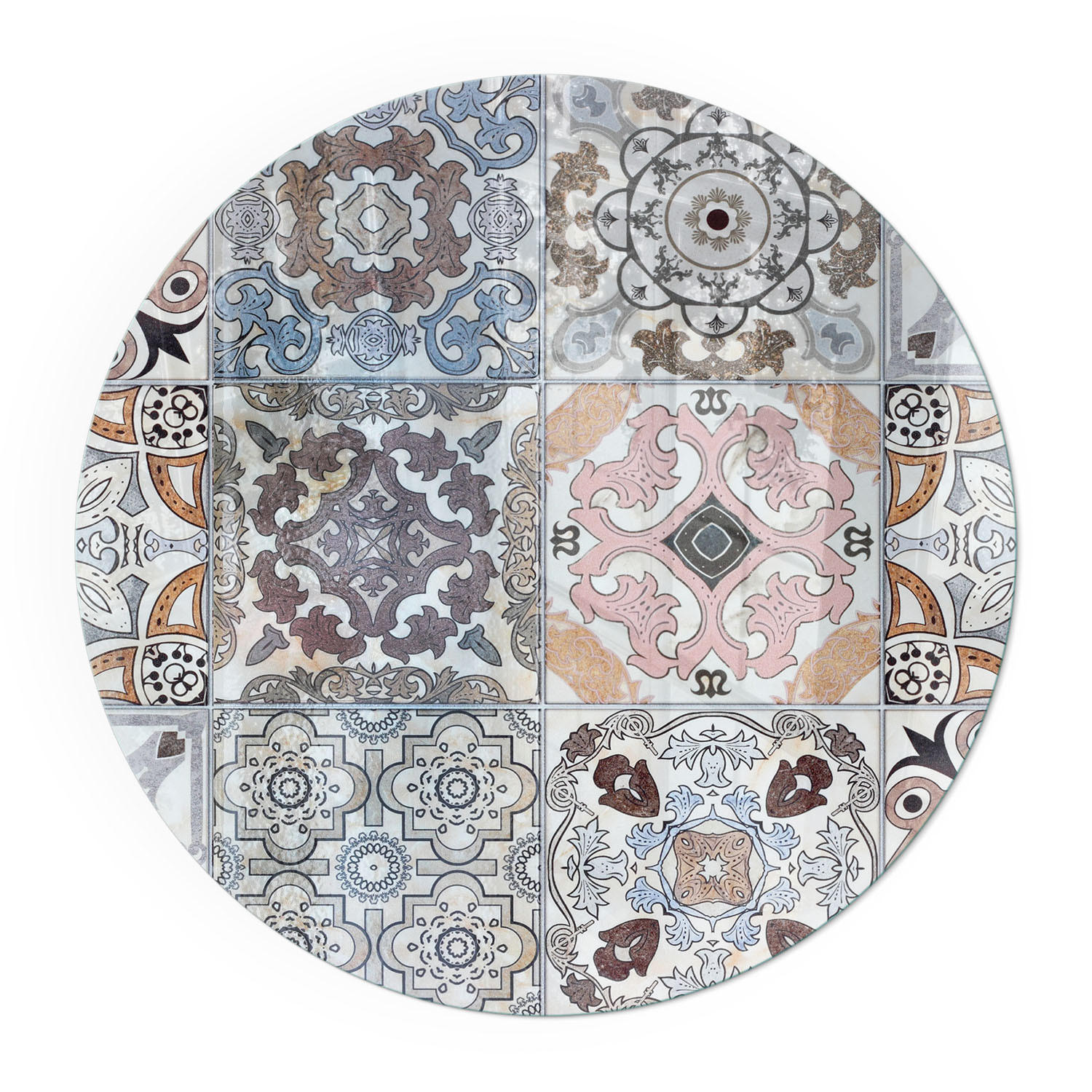 GLASPLATTE für Kamin Ø 100 cm - Grau, Glas (100/100/0.4cm) - TULUP