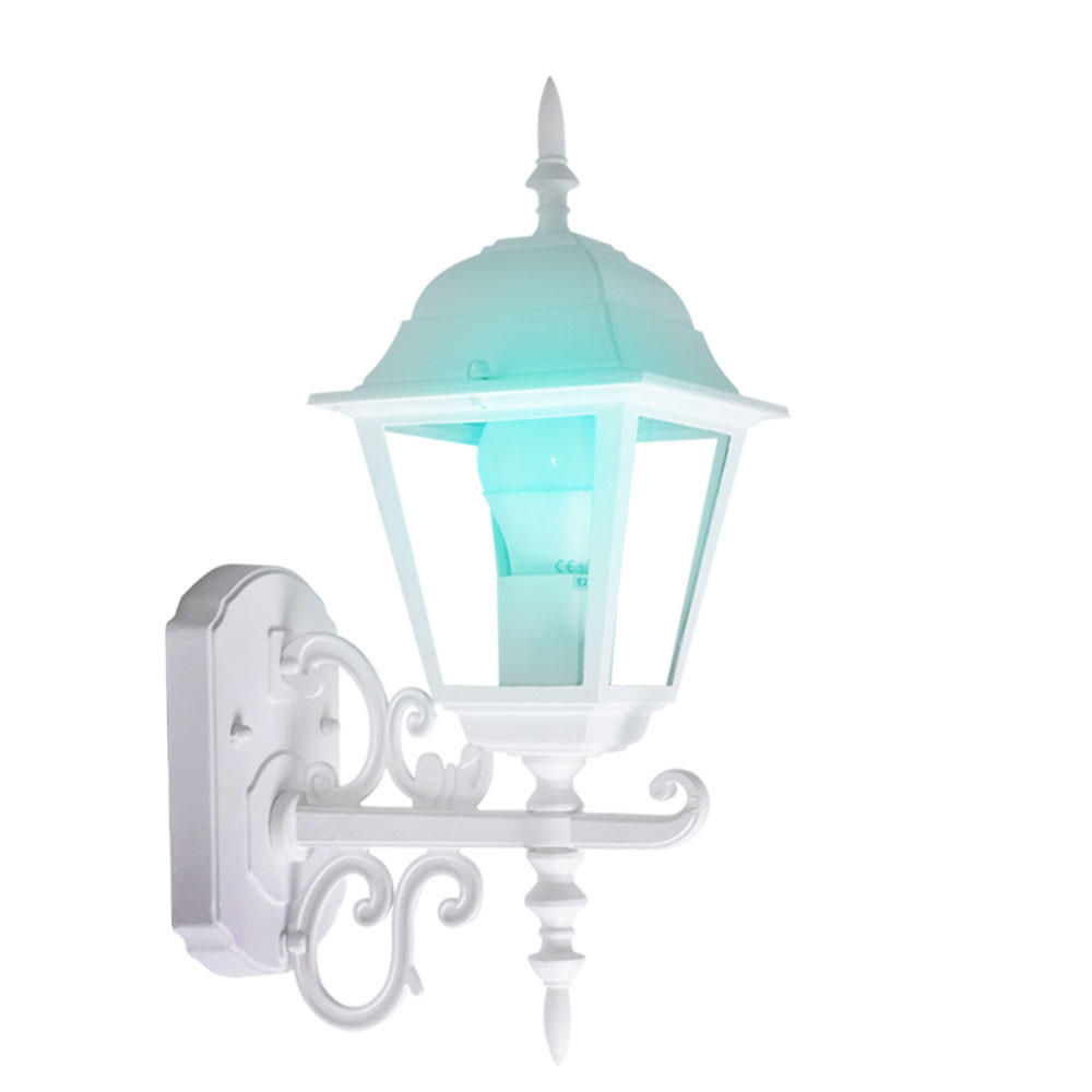 RGB LED WANDLATERNE Aluminium Weiß - Weiß, Glas (24.5/18.5/44.5cm)