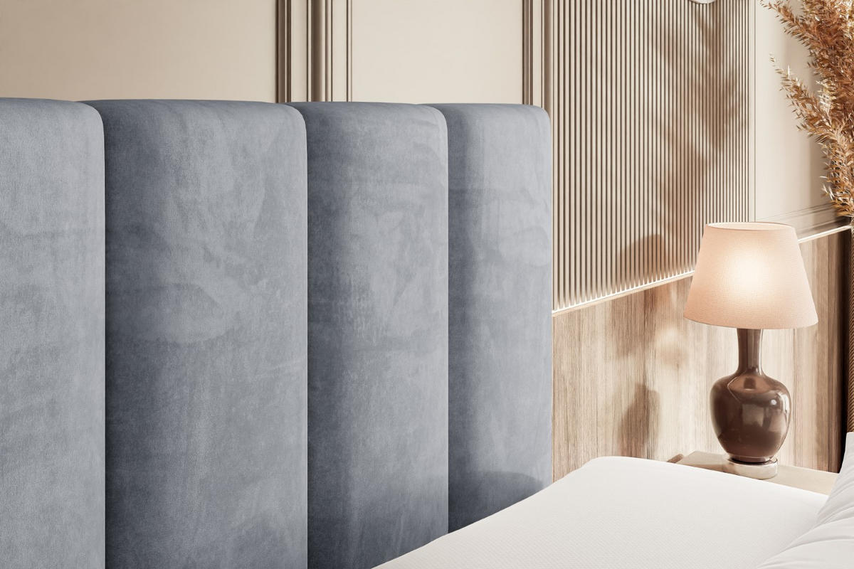 BOXSPRINGBETT elektrisch verstellbar mit 2 Matratzen H4/Taschenfederung AMEL EL 180 x 200 Hellgrau - Hellgrau, Holzwerkstoff (187/200cm) - ALTDECOR