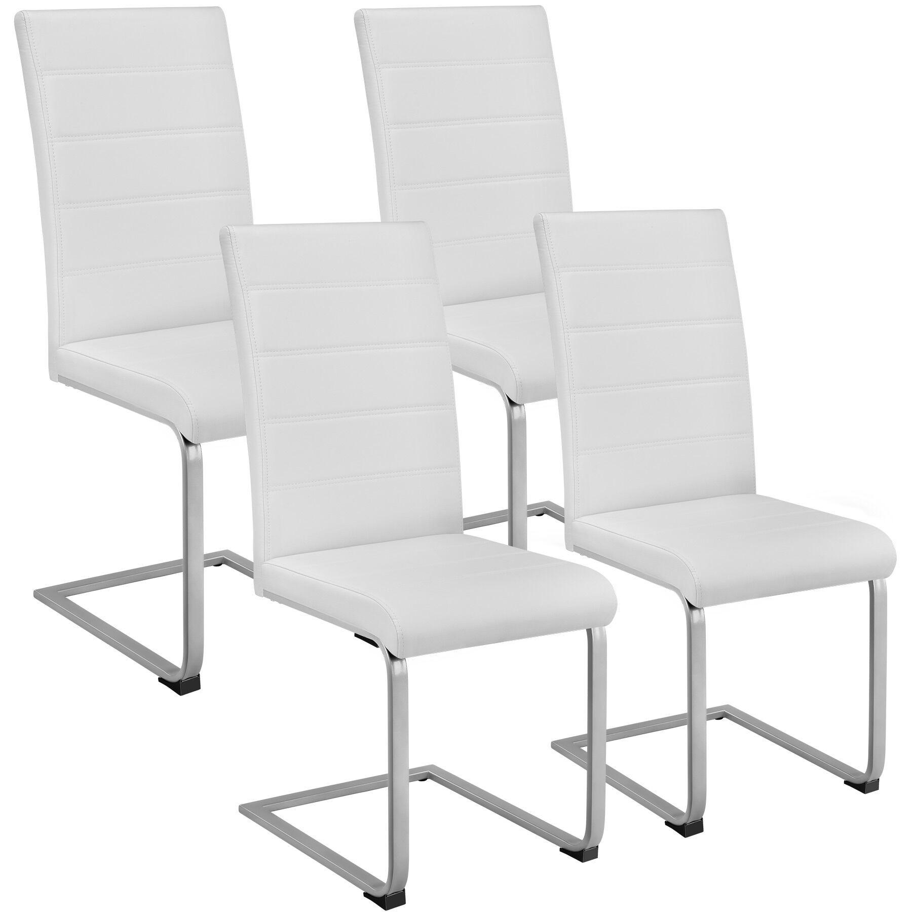SCHWINGSTUHL 4er Set Bettina 41 x 52 x 99 cm weiß - Weiß, Textil (52/99/41cm) - tectake