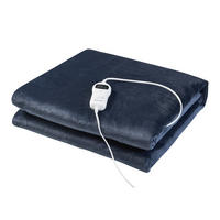 PŘIKRÝVKA Archi - tmavě modrá, textil (180/130cm) - [en.casa]