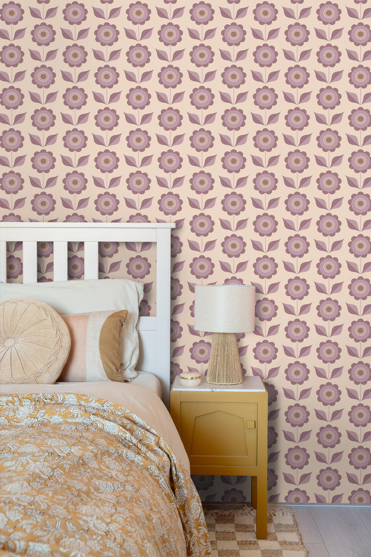 TAPETE Blumen 50 x 900 cm - Lila, Papier (50/900cm) - ESTAhome
