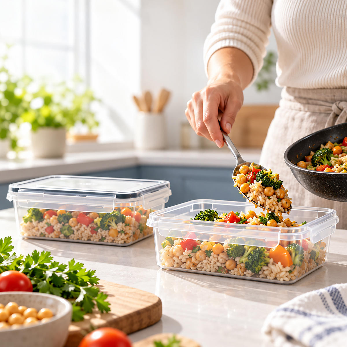 KRABIČKY Transparentní 10dílná-sada plast - průhledná, plast - Relaxdays