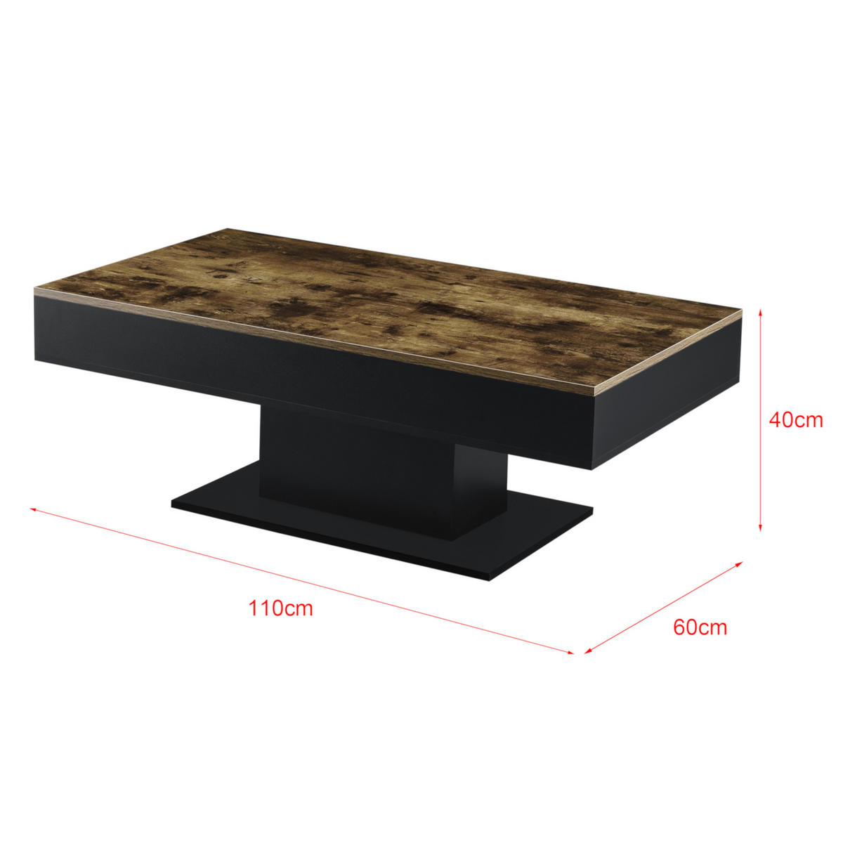 COUCHTISCH Lünen 110/60/40 - Braun, Holzwerkstoff (60/110/40cm) - [en.casa]