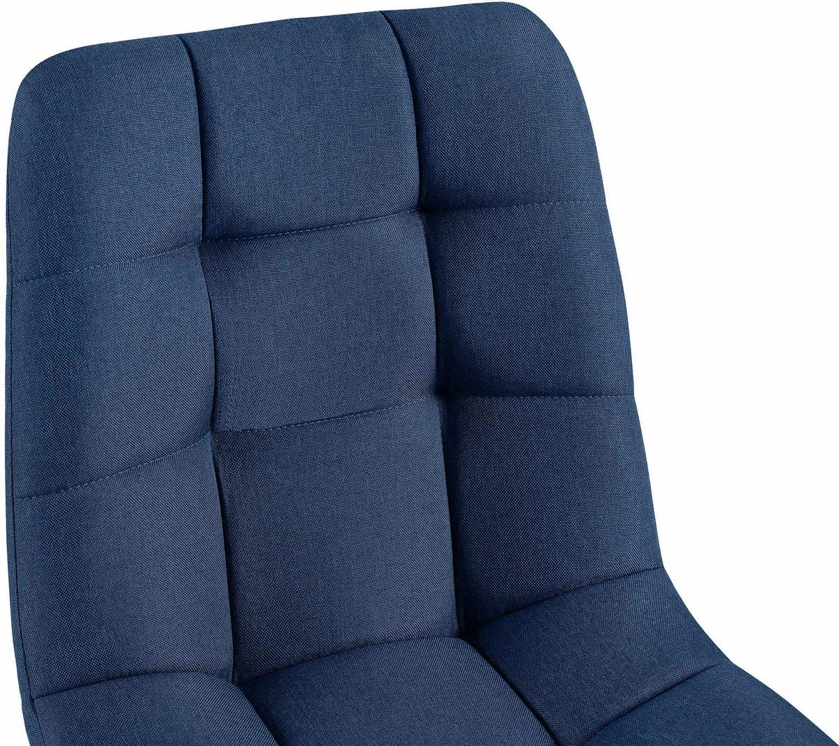 STUHL Stoff Blau - Blau/Schwarz, Textil/Metall (45/84/55cm) - CLP