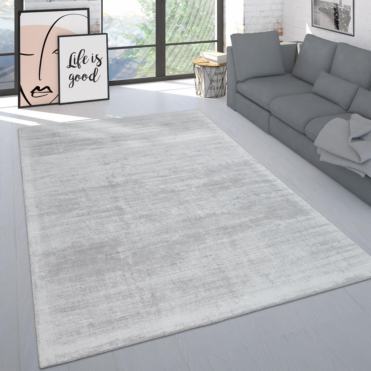 HOCHFLORTEPPICH 120/170 cm Nagpur 260 - Silberfarben, Textil (120/170cm) - Paco Home
