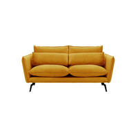 SOFA Layla 2,5-Sitzer-Velluto 8 - Gelb, Holz/Textil (197/95/98cm)