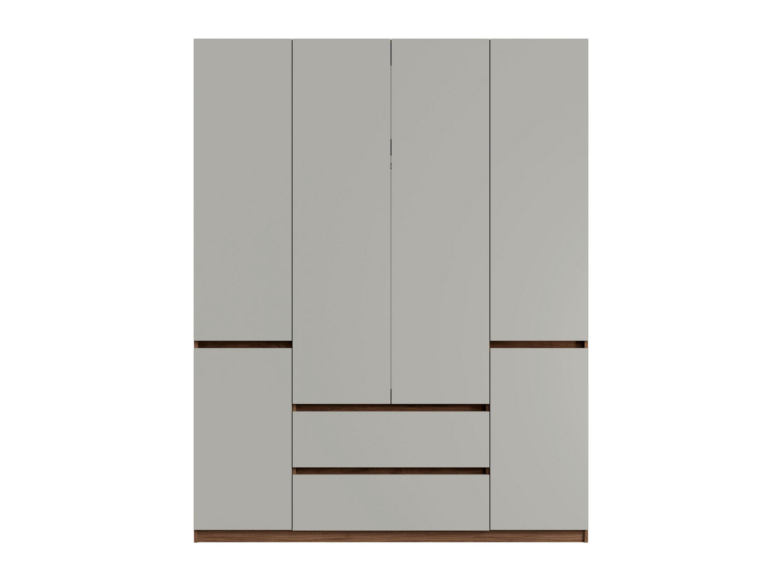 Masseno Drehtürenschrank Nussbaum 180x230.5x51.4 cm