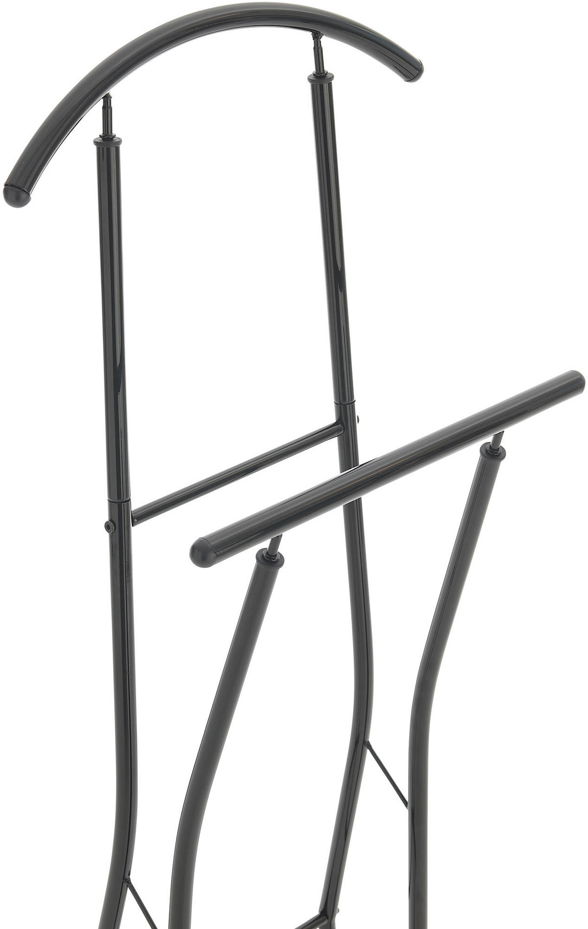 HERRENDIENER Metall schwarz - Schwarz, Metall (40/110/35cm) - CLP