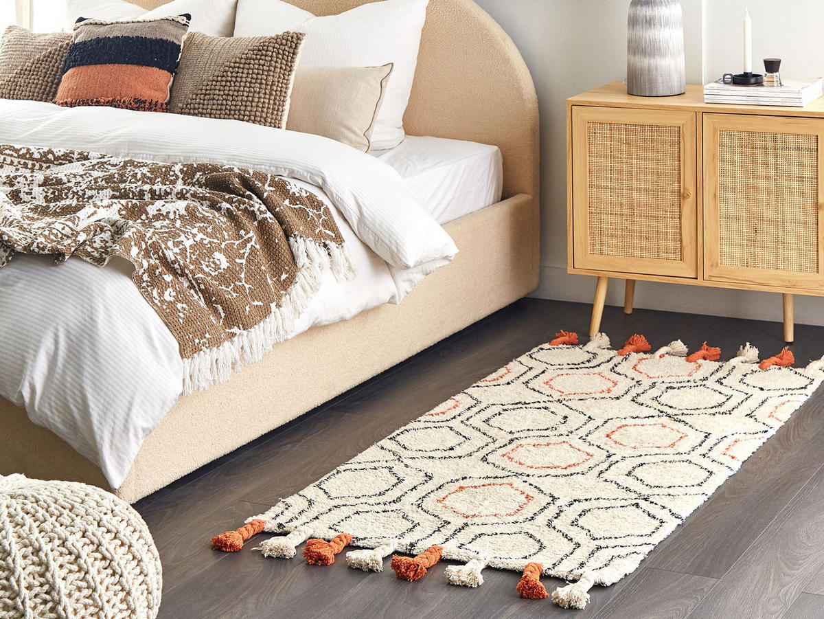 KURZFLOR-TEPPICH Hajipur 150/80 cm - Beige, Textil (80/150cm) - Beliani