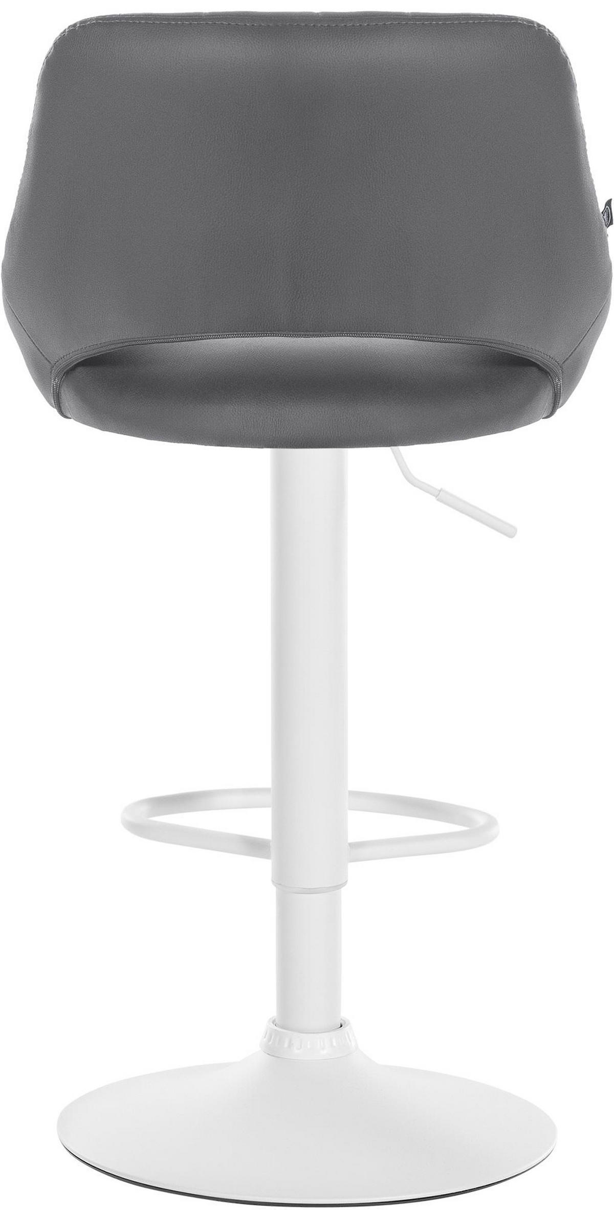 BARHOCKER 2er Set Milos Kunstleder W grau - Weiß/Grau, Kunststoff/Metall (47/106/48cm) - TPFLiving