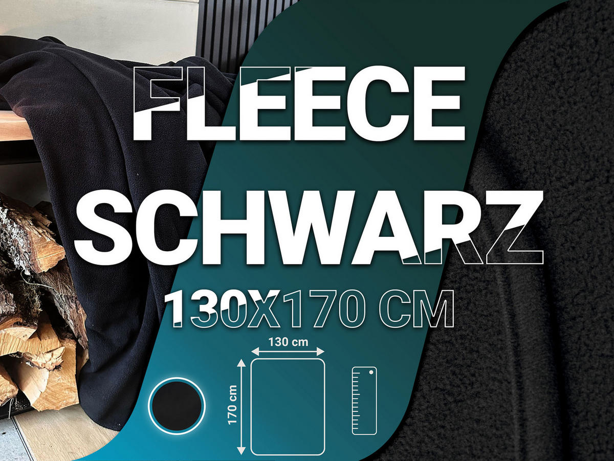 KUSCHELDECKE, 130x170 cm, 100% Polyester, Schwarz - Schwarz, Textil (130/170cm) - Zollner