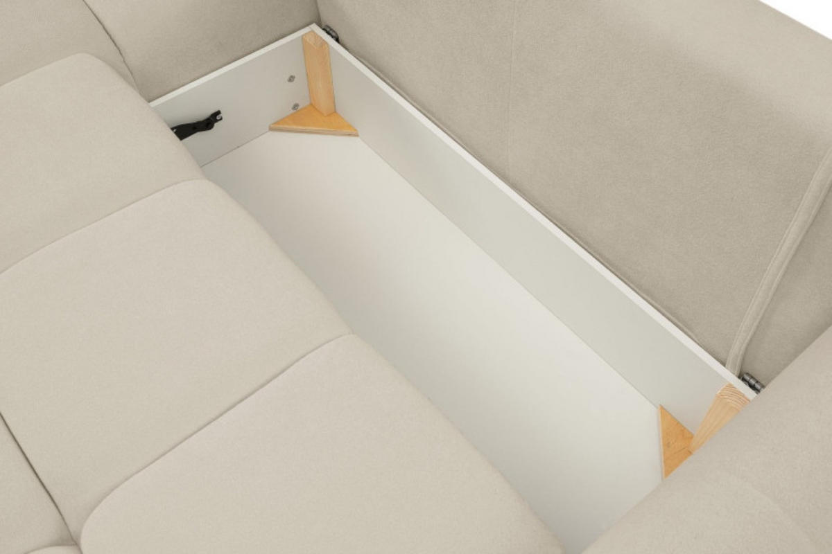 ECKSOFA Ecru BOSE Mit Schlaffunktion Links - Ecru, Textil (257/177cm) - Sepro Meble