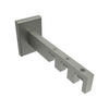 TRÄGER FÜR INNENLAUFSTANGEN 14x35 mm, Smartline 3-läufig lang, Edelstahl-Optik - Edelstahlfarben, Metall (14.5/6.5/4.5cm) - INTERDECO