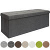 SITZBANK Faltbar, 110/38/38 cm, mit 2 Trennwänden, 120 Liter, Grau - Grau, Kunststoff (110/38/110cm) - Dunedesign