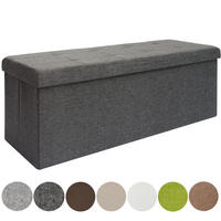 SITZBANK Faltbar, 110/38/38 cm, mit 2 Trennwänden, 120 Liter, Grau - Grau, Kunststoff (110/38/110cm) - Dunedesign