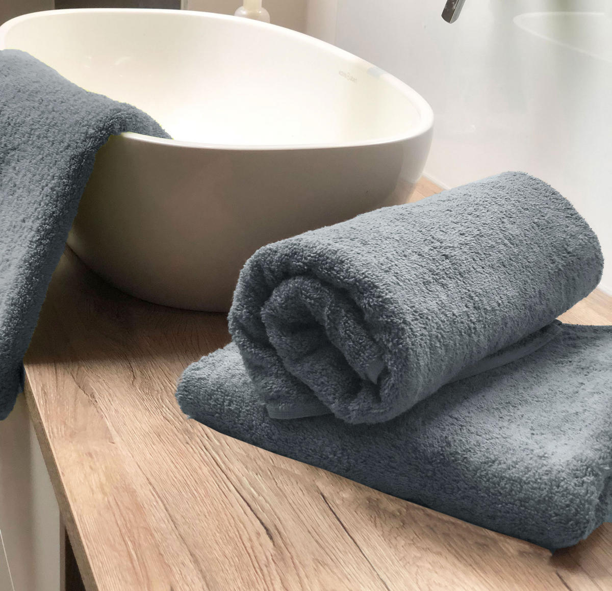 HANDTÜCHER, 6er-Set, 50x100 cm, 100% Baumwolle, Grau - Grau, Textil (50/100cm) - Zollner