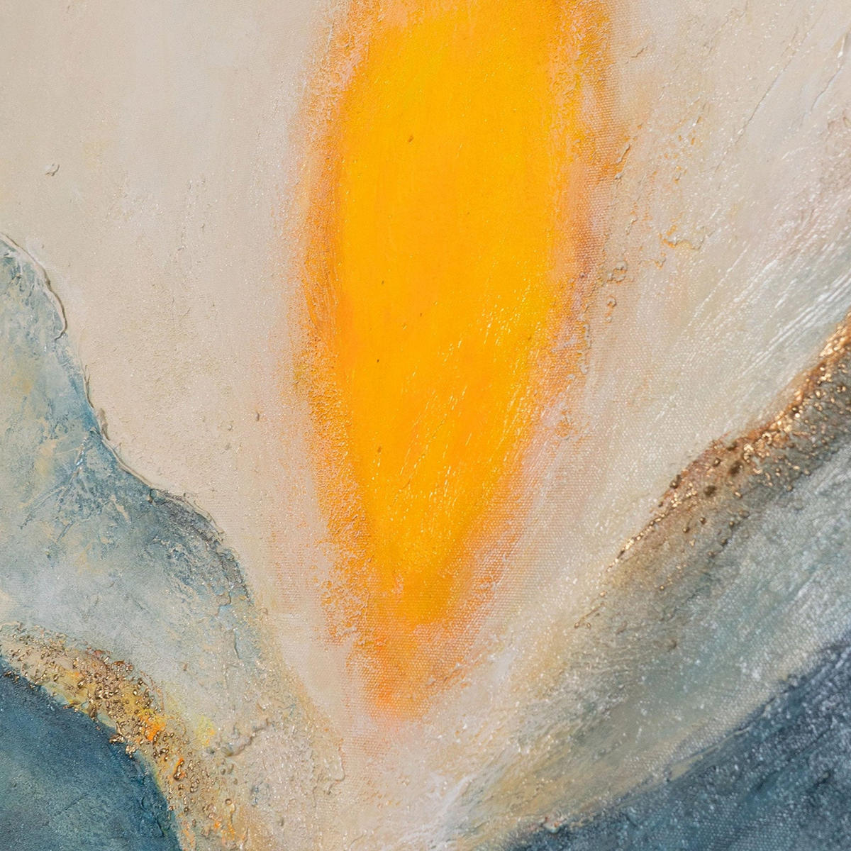 GEMÄLDE Morgendämmerung in den Wolken Schattenfugenrahmen Beige 120x80 cm - Beige, Holz (120/80cm) - YS-art gallery