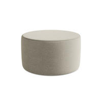 POUF Bouclé Stoff Grau - Taupe/Schwarz, Kunststoff/Textil (81/46/81cm) - Makamii