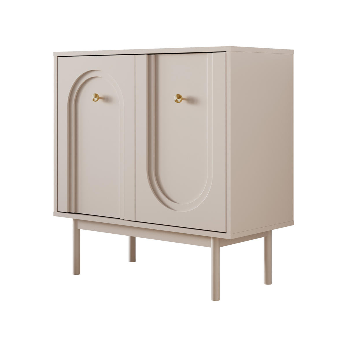 KOMMODE LIBERTY 2D auf Holzbeinen kaschmirfarben - Kaschmir, Holzwerkstoff (79/82/39cm) - Lookway