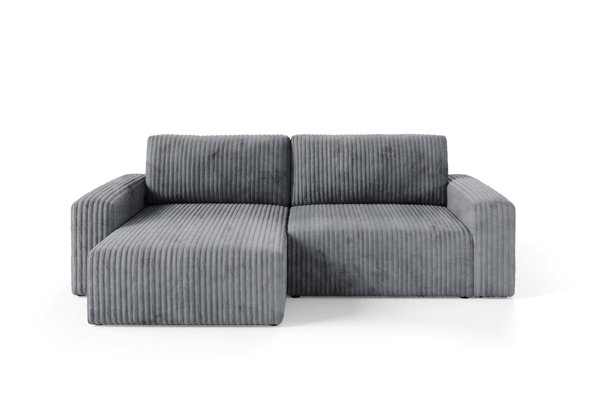 Fun Möbel Ecksofa Grau 244x149 cm