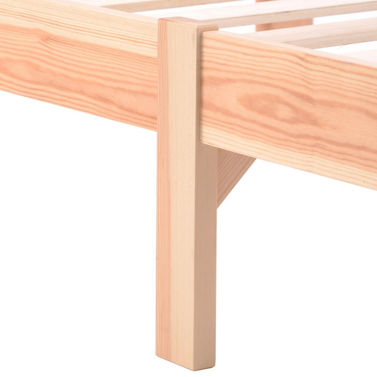 FUTONBETT 140/200 cm in Natur mit Lattenrost - Naturfarben, Holz - KOMHTOM