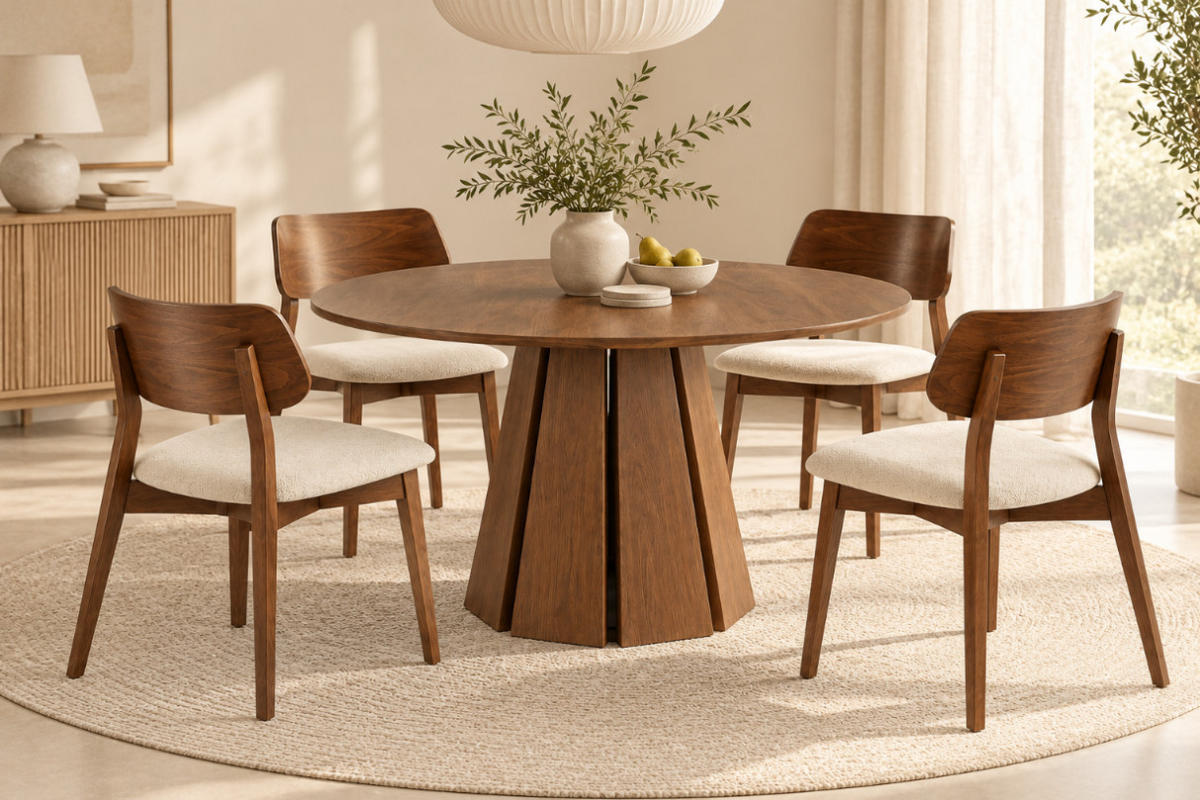 STUHL Korinn 80 x 46 x 43 cm, beige, nuss warmia - Beige/Dunkelbraun, Metall (46/85/43cm) - Margaret Hadas24