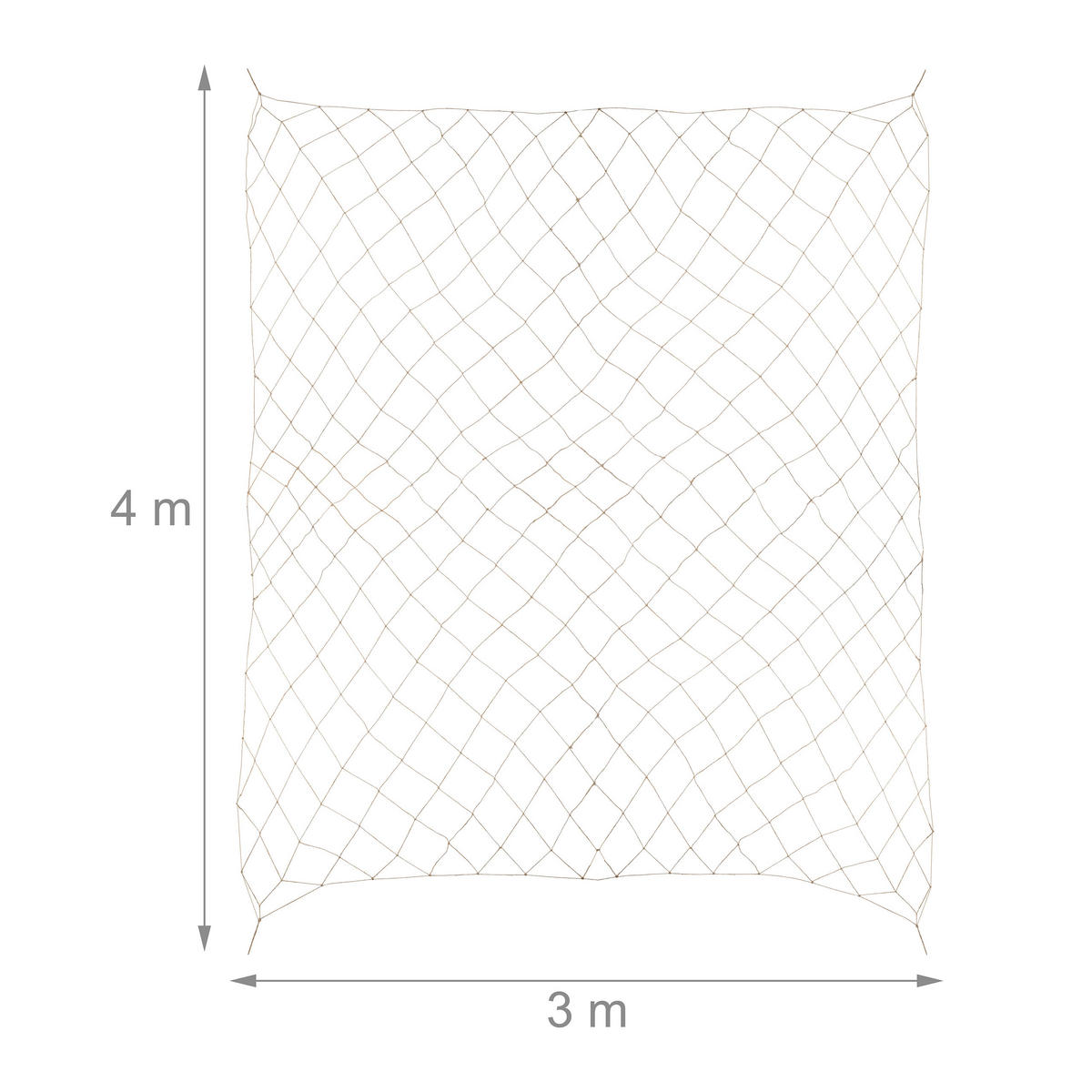 RANKNETZ - Hellbraun, Textil (4/3/0.1cm) - Relaxdays