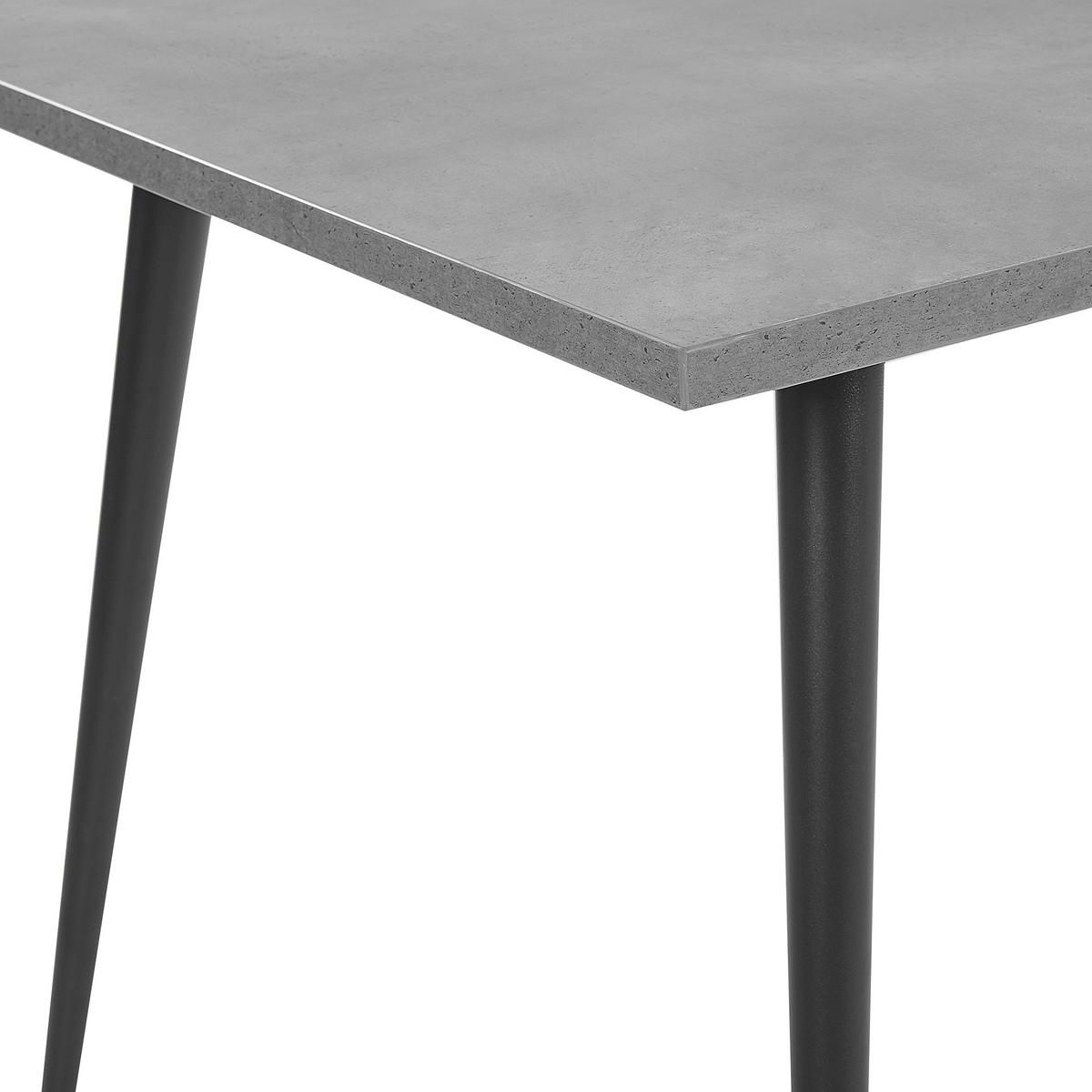 ESSTISCH 160/80/76 cm Hellgrau Rechteckig Santiago - Grau, Holzwerkstoff (160/80/76cm) - Beliani
