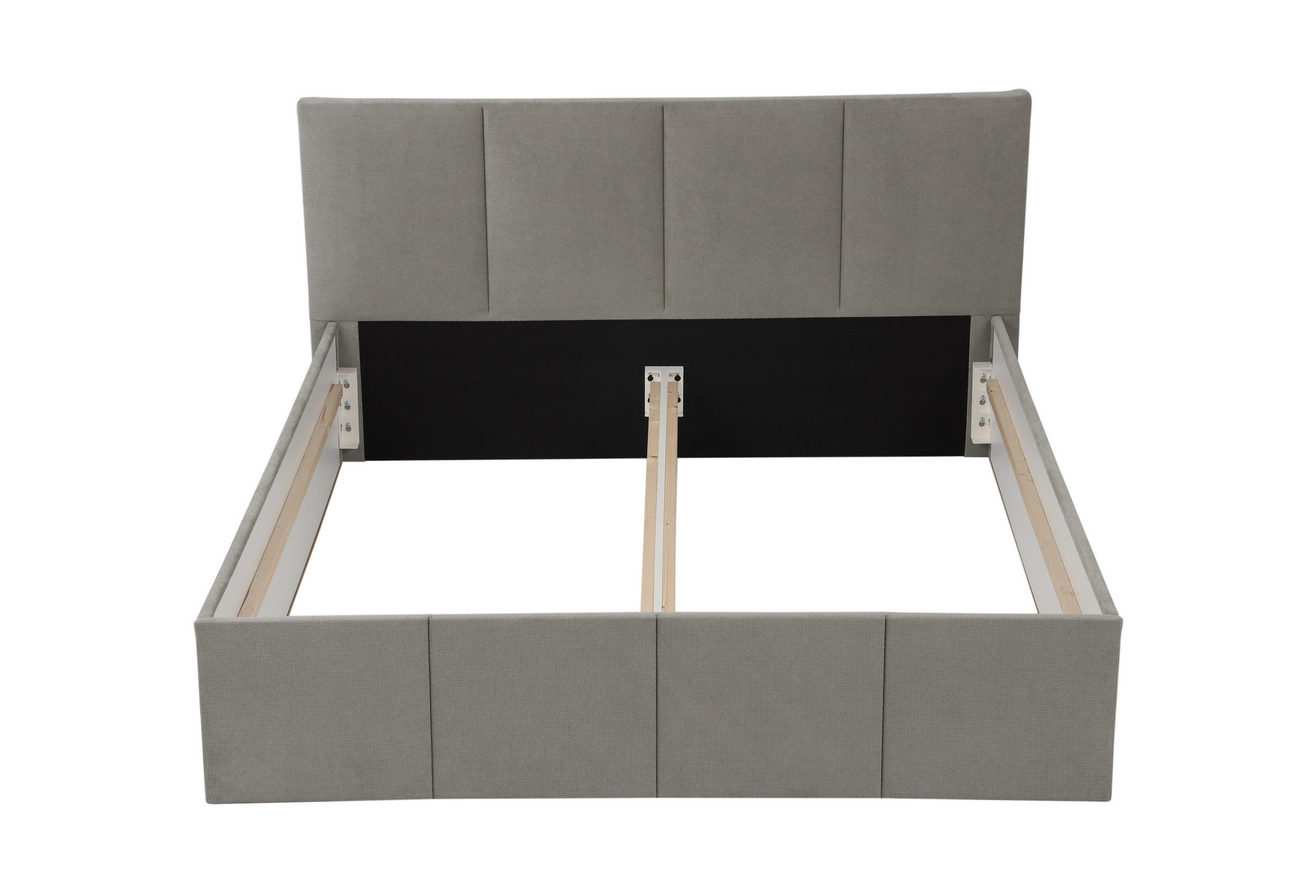 POLSTERBETT Dalas Granitgrau 180 x 200 x 40 cm Stauraum Ohne Matratze und Lattenrost - Grau, Holz (180/200cm) - Halmon Schlafkomfort Betten 