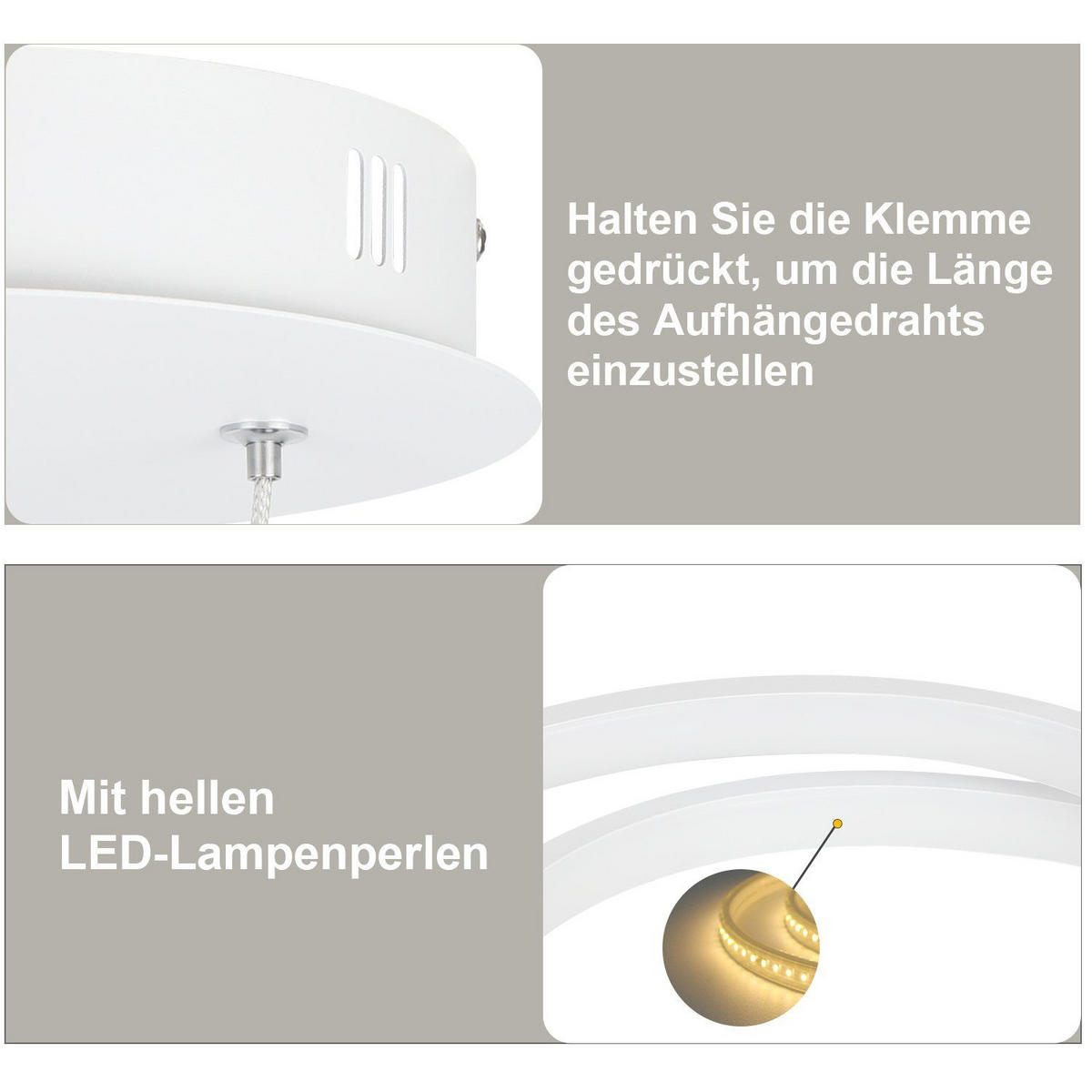 HÄNGELEUCHTE Flair 40/40/150 cm - Weiß, Metall (40/40/150cm) - Nettlife