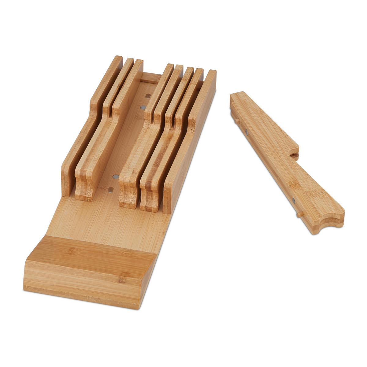 MESSERHALTER - Hellbraun, Holz (13/5.5/40cm) - Relaxdays