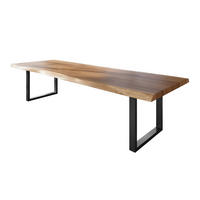 ESSTISCH TITAN - Beige/Schwarz, Holz (120/350/79cm) - SAM